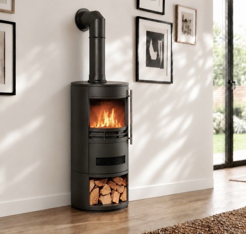 Black electric stove cylinder - stove,
